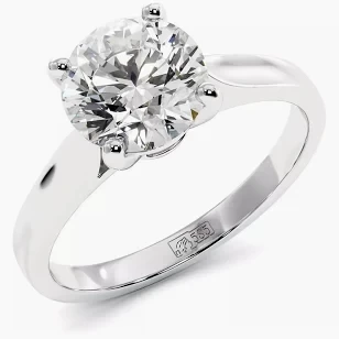 14K White Gold 2.01 CTW Princess Cut Classic Prong Set Bridal Set With Wedding Band and Diamond Engagement Ring, K Color I2 Clarity, 1 Ct Center